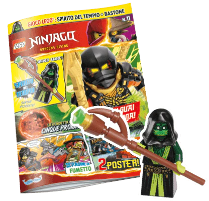 Rivista LEGO NINJAGO n. 11 con SPIRITO DEL TEMPIO