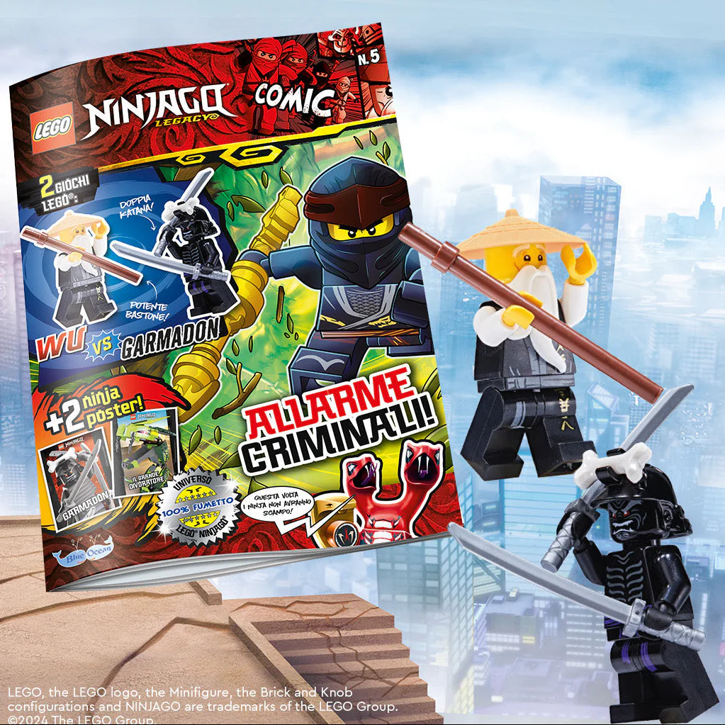 Rivista LEGO NINJAGO LEGACY COMIC n. 5 con 2 GIOCHI Wu vs. Garmadon - Image 3