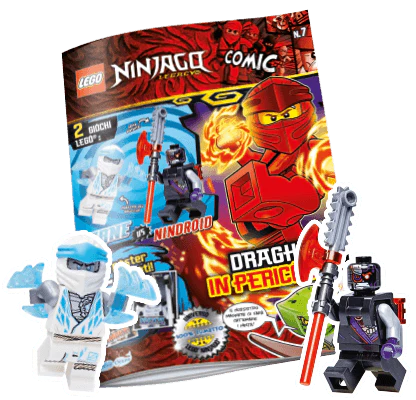 Rivista LEGO NINJAGO LEGACY COMIC n.8 con 2 GIOCHI : ZANE vs NINDROID - Image 3