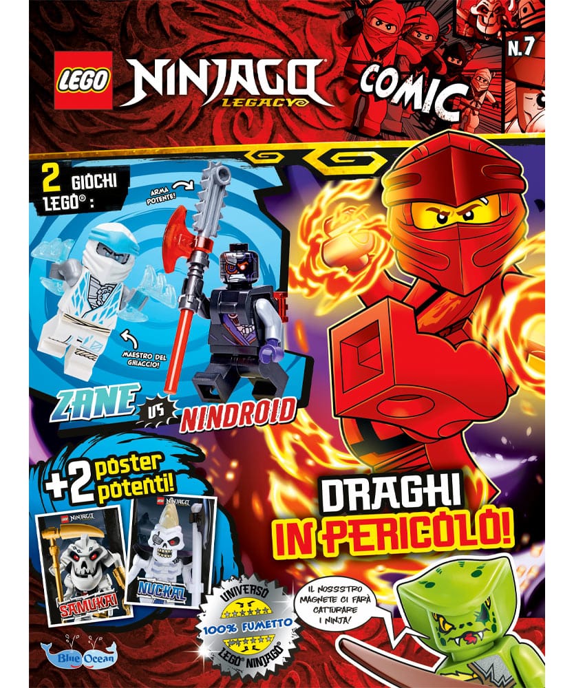 Rivista LEGO NINJAGO LEGACY COMIC n.8 con 2 GIOCHI : ZANE vs NINDROID - Image 4