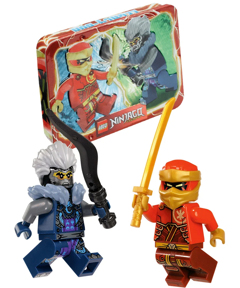 Rivista LEGO NINJAGO LEGACY n.4 con 2 Giochi : Mech Kai vs. Cinder + TIN BOX - Image 2