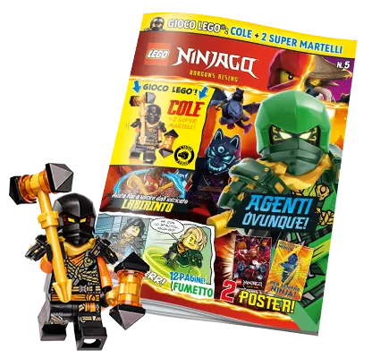 Rivista LEGO NINJAGO n.5 - Cole + 2 Super Martelli