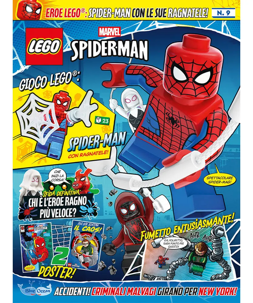 Rivista LEGO SPIDER-MAN n. 9 + SPIDERMAN CON RAGNATELE - Image 3