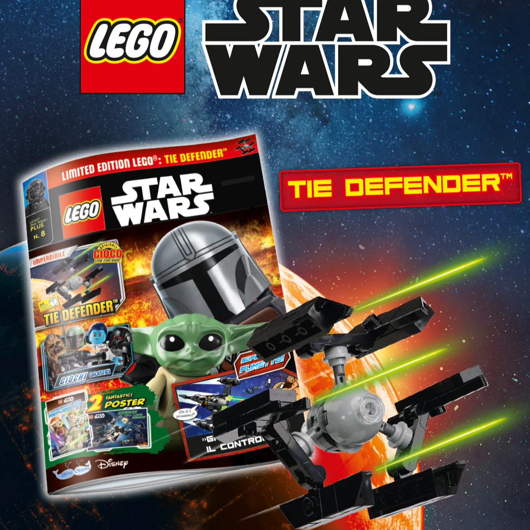 Rivista LEGO STAR WARS PLUS n.8 + GIOCO LEGO: TIE DEFENDER