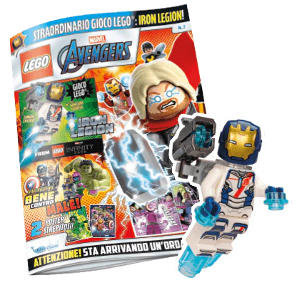 Rivista LEGO MARVEL AVENGERS n.7 + MINIFIGURE IRON LEGION!