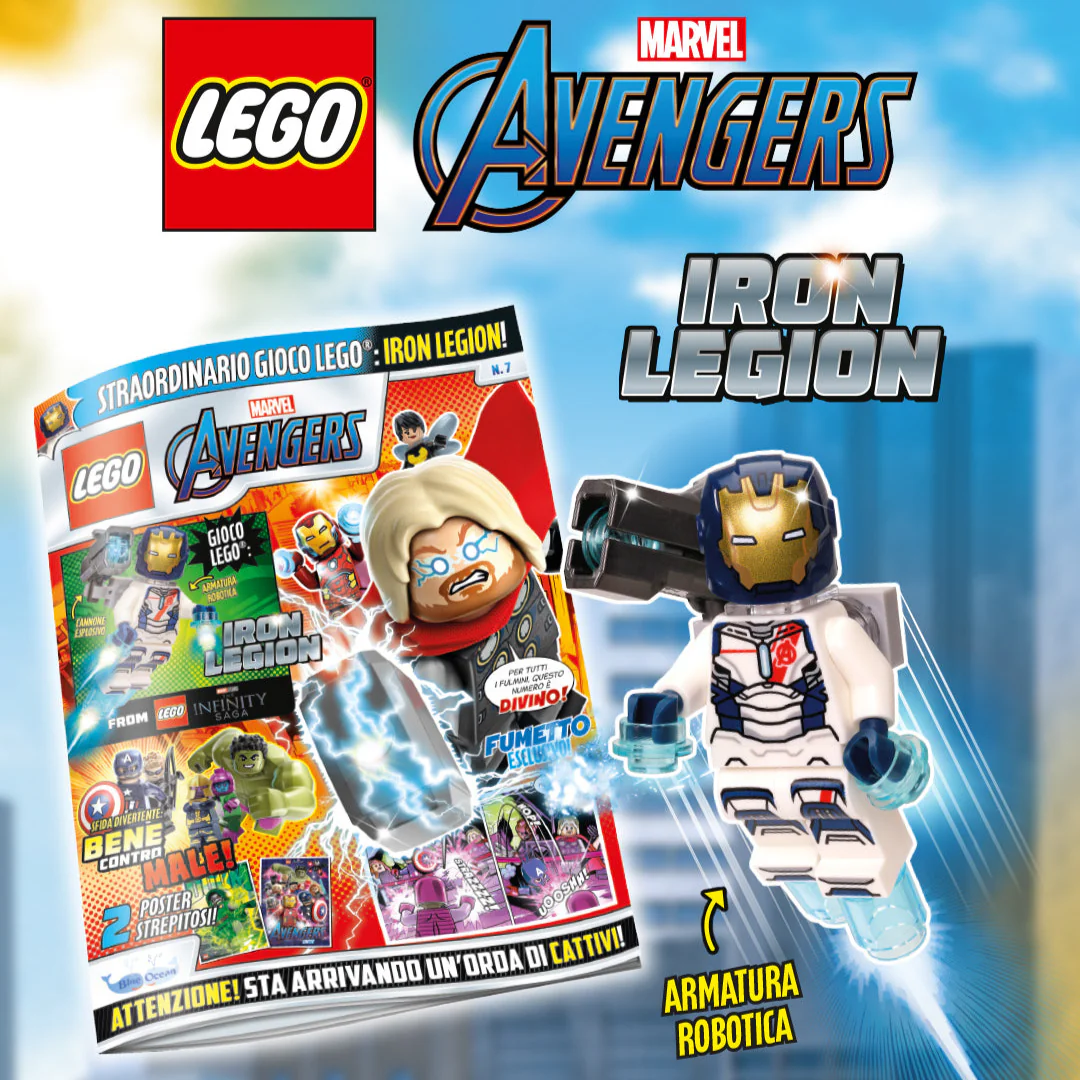Rivista LEGO MARVEL AVENGERS n.7 + MINIFIGURE IRON LEGION! - Image 2