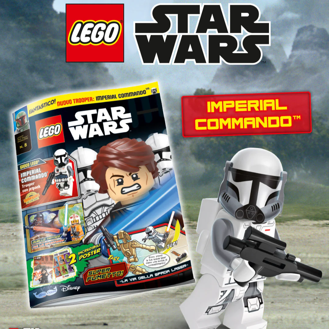 Rivista LEGO STAR WARS n.8 + MINIFIGURE TROOPER IMPERIAL COMMANDO
