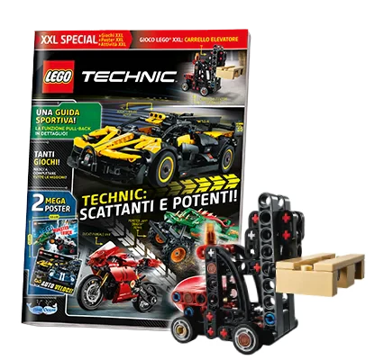 Rivista LEGO TECHNIC XXL SPECIAL n.1 + CARRELLO ELEVATORE + PALLET - Image 2