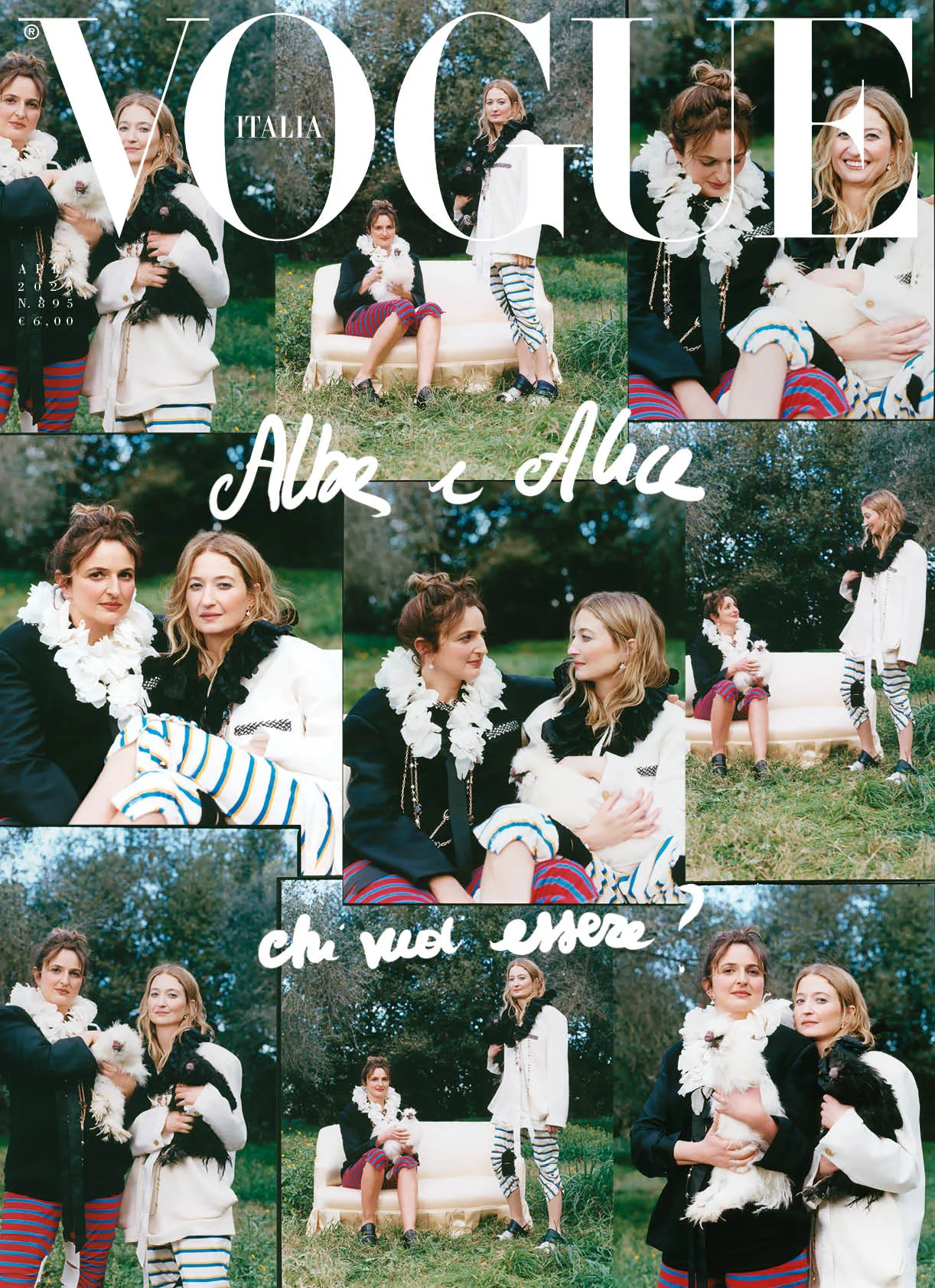 Rivista VOGUE ITALIA - Aprile 2025 Copertina dedicata a Alice e Alba Rohrwacher