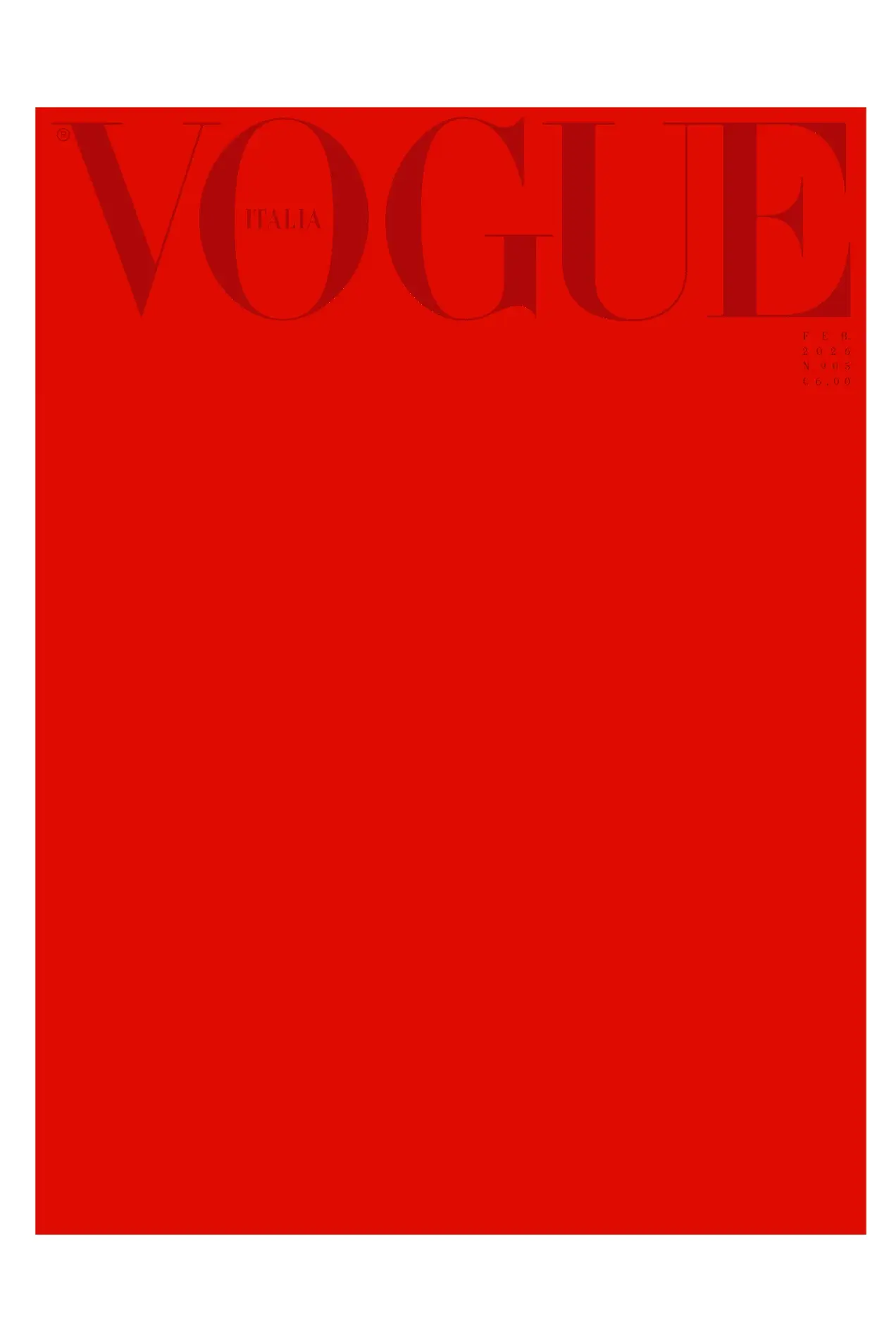 Rivista VOGUE ITALIA - Febbraio 2025 Doppia Copertina dedicata a Valentino