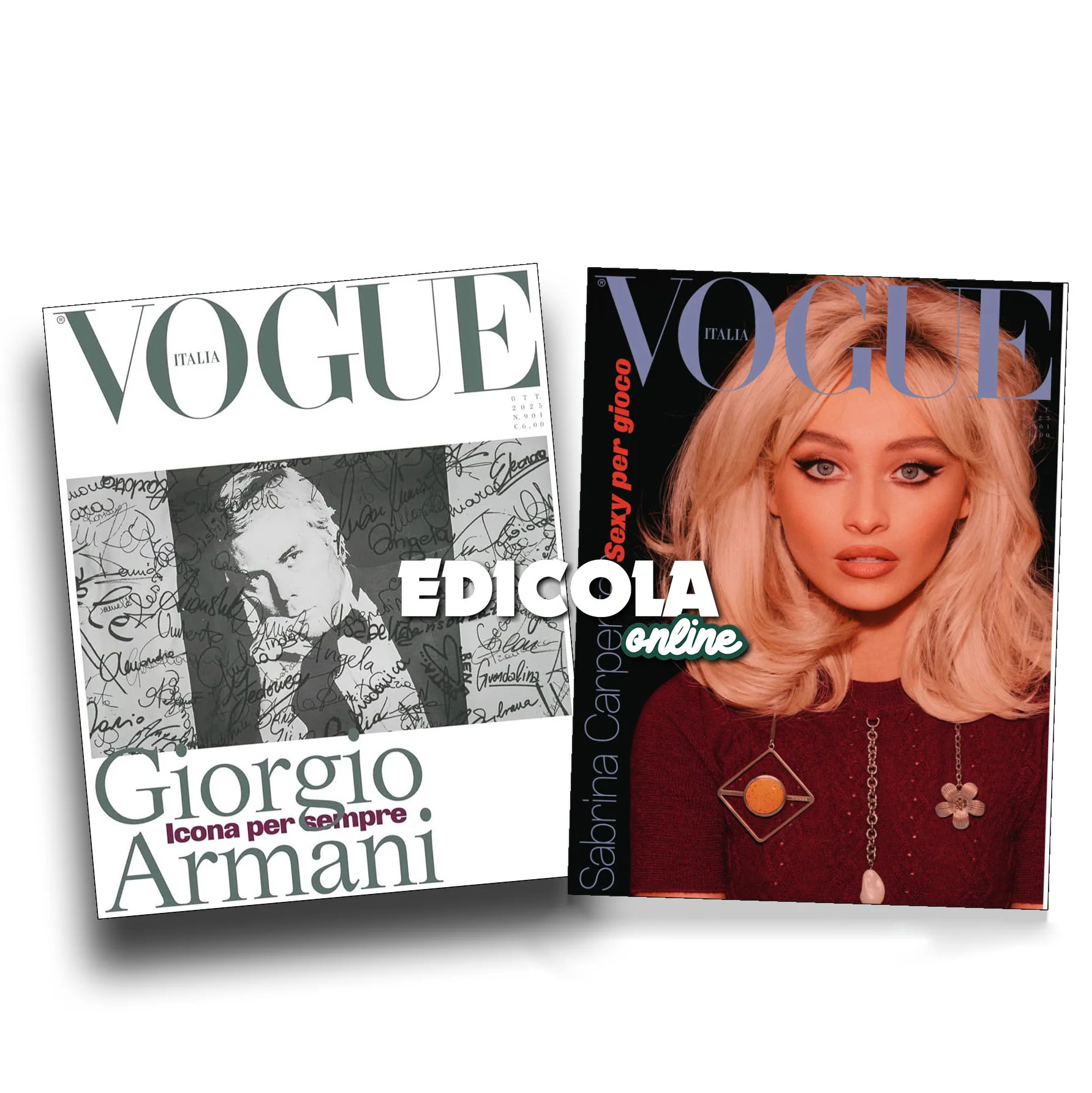 Rivista VOGUE ITALIA - Ottobre 2025 Doppia Copertina dedicata a Giorgio Armani