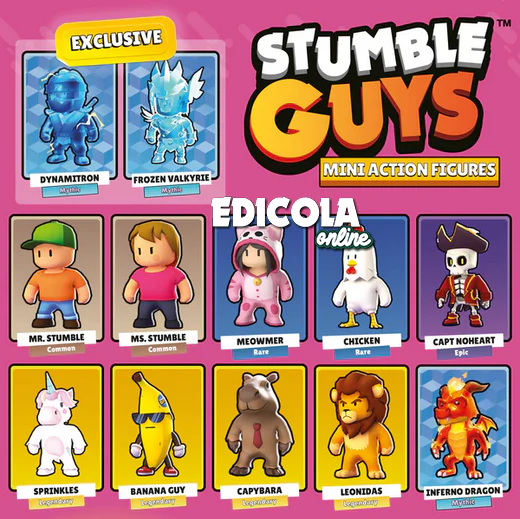 Scegli Personaggi STUMBLE GUYS + GRANDI Action Figure 3D - Serie 2 (2025)
