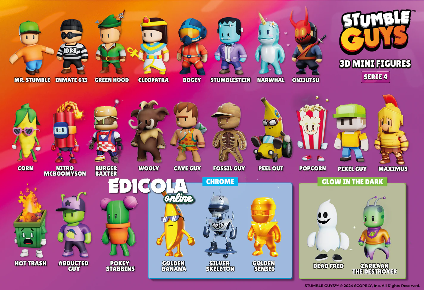 Scegli Personaggi STUMBLE GUYS mini Figures Serie 4 Action Figure 3D Collezione - Image 2