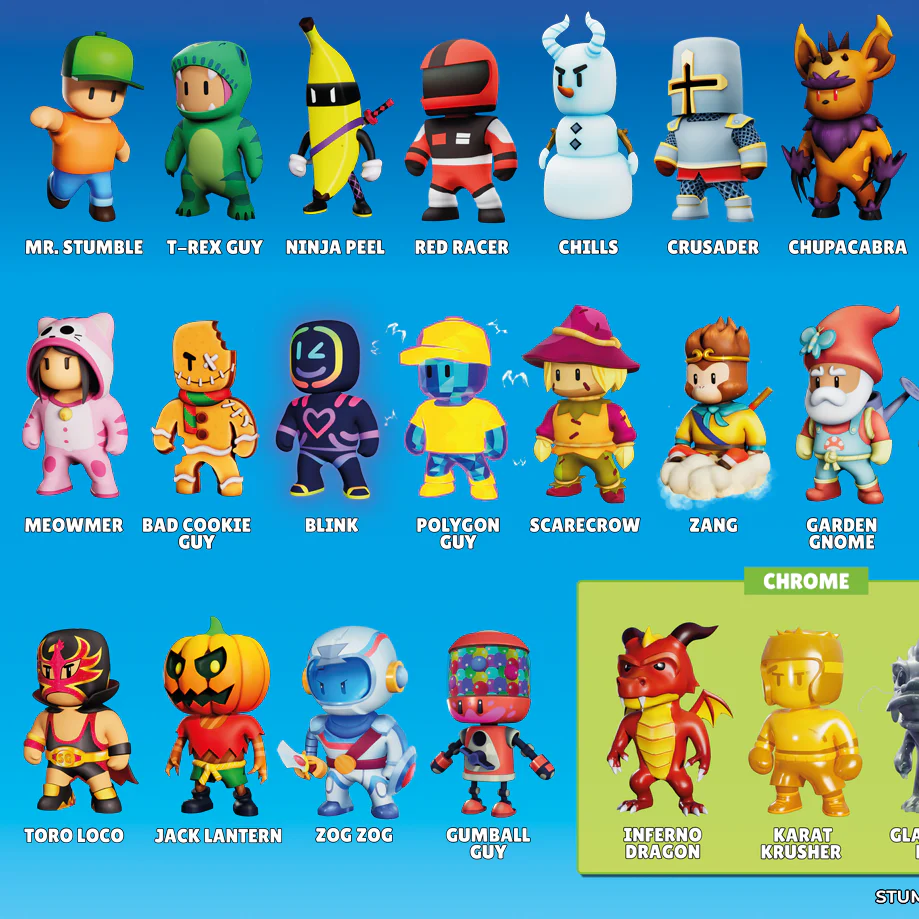 Scegli Personaggi STUMBLE GUYS mini Figures Serie 5 Action Figure 3D Collezione - Image 2