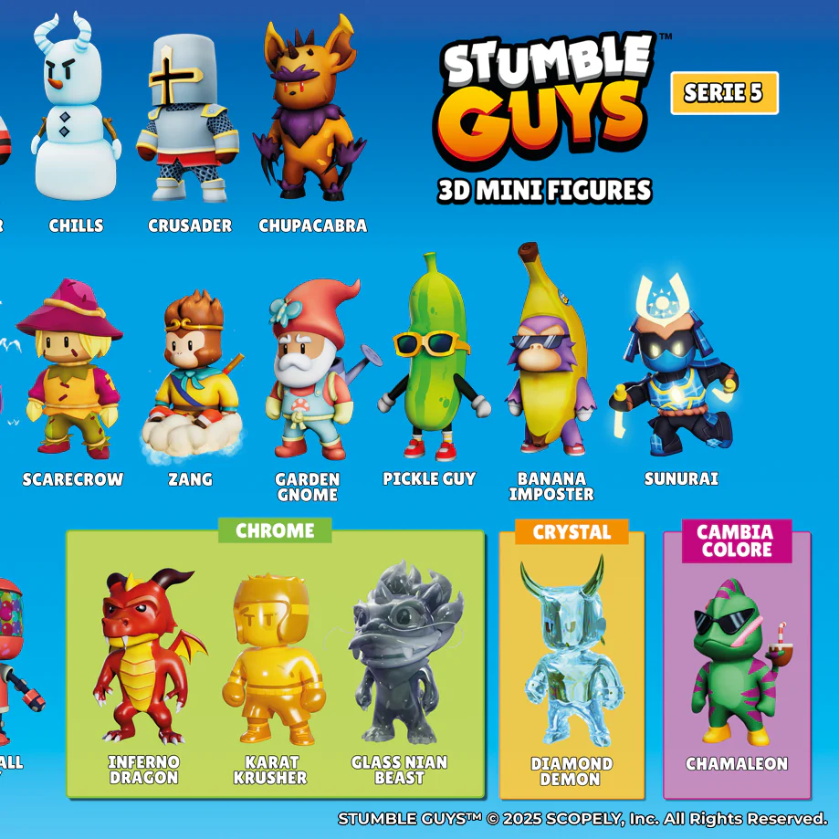 Scegli Personaggi STUMBLE GUYS mini Figures Serie 5 Action Figure 3D Collezione - Image 3