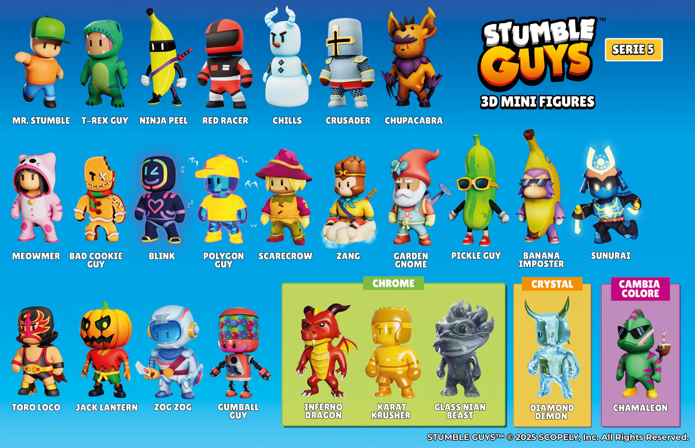 Scegli Personaggi STUMBLE GUYS mini Figures Serie 5 Action Figure 3D Collezione - Image 5