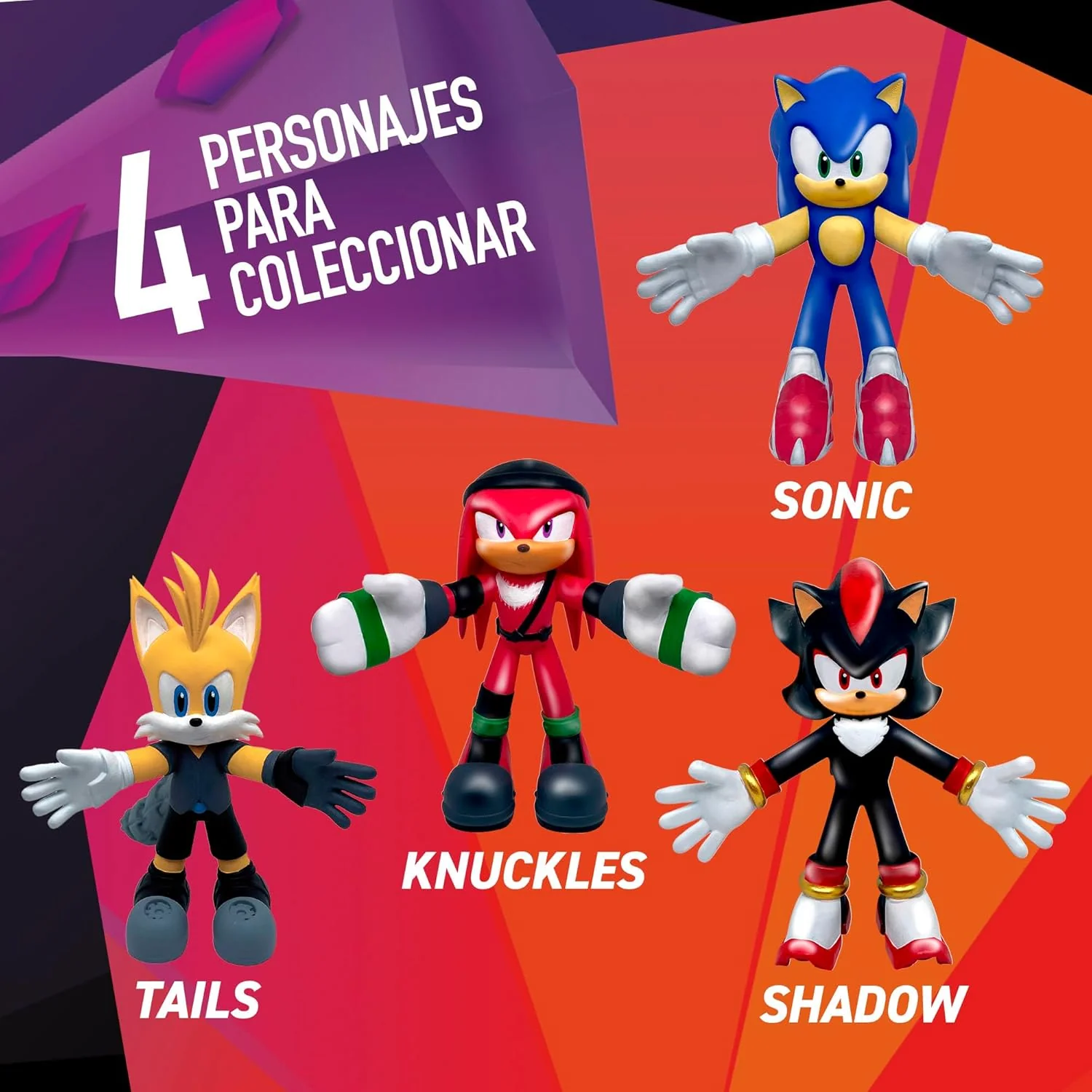 Scegli personaggio SONIC Prime MONSTERFLEX Action Figure allungabili