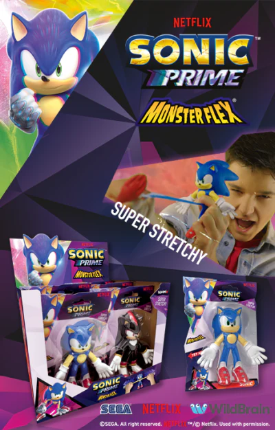 Scegli personaggio SONIC Prime MONSTERFLEX Action Figure allungabili - Image 3