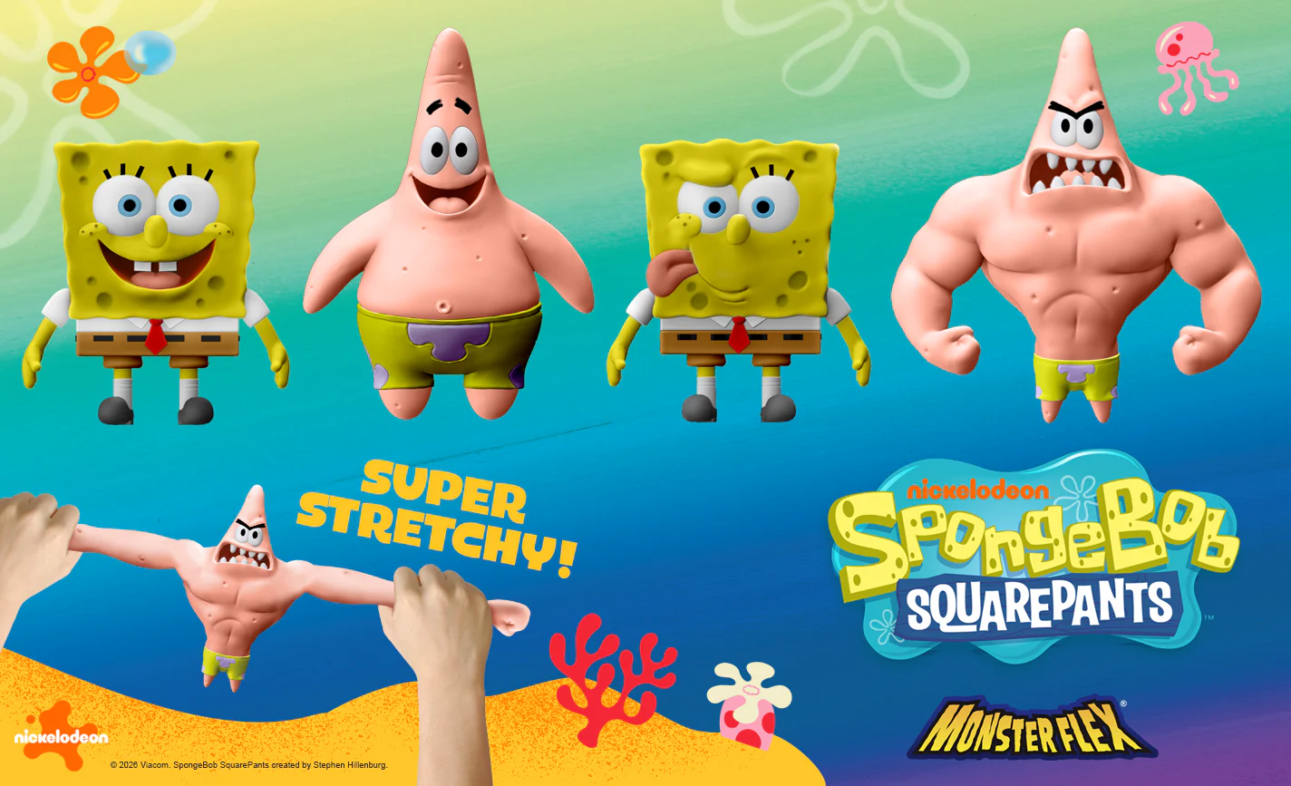 Scegli personaggio SPONGEBOB Squarepants MONSTERFLEX Action Figure allungabili (2026) - Image 2