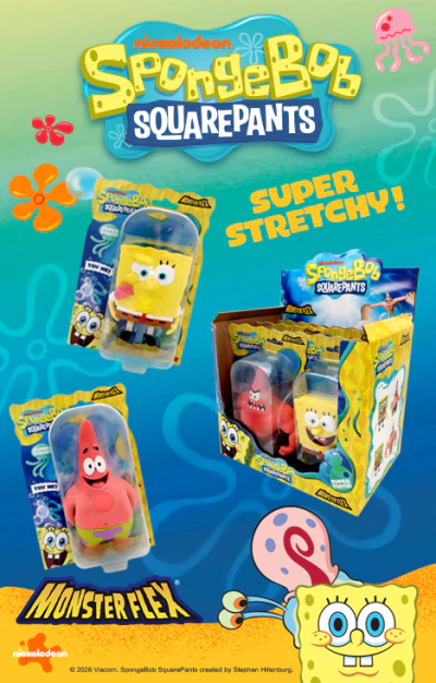 Scegli personaggio SPONGEBOB Squarepants MONSTERFLEX Action Figure allungabili (2026) - Image 3
