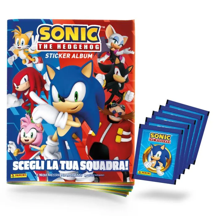 Scegli Set Album e/o Bustine di figurine SONIC the Hedgehog Sticker Panini 2024
