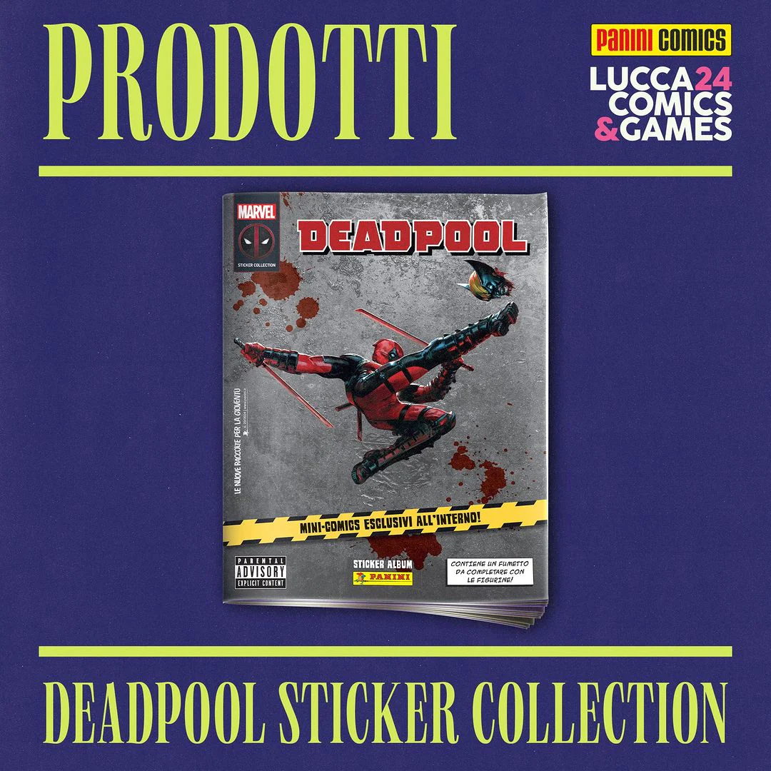 Starter Pack Album + Bustine di figurine Deadpool Sticker Panini 2024