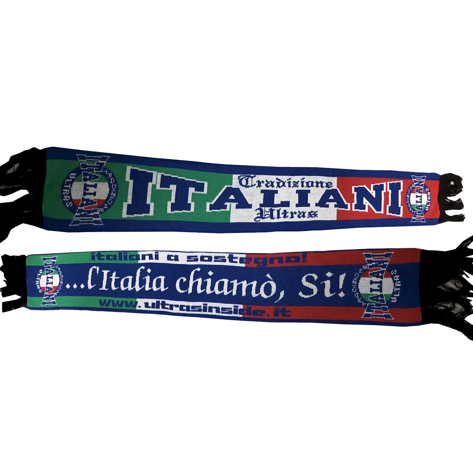 Sciarpa Calcio Ultras Liberi Vintage Italia Lana Nazionale Italiana Donna Uomo