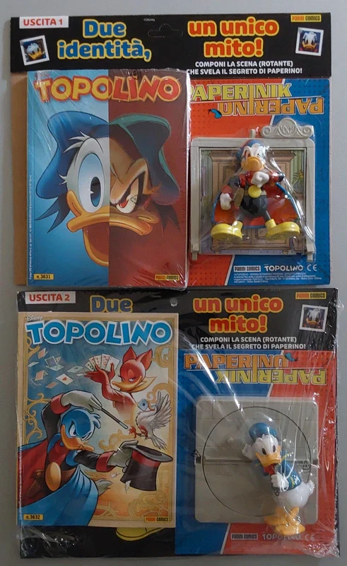 Set 2 Fumetti di Topolino: Diorama Paperino e Paperinik ( Statua Peperino / Paperinik ) Statuetta 3D - Image 5