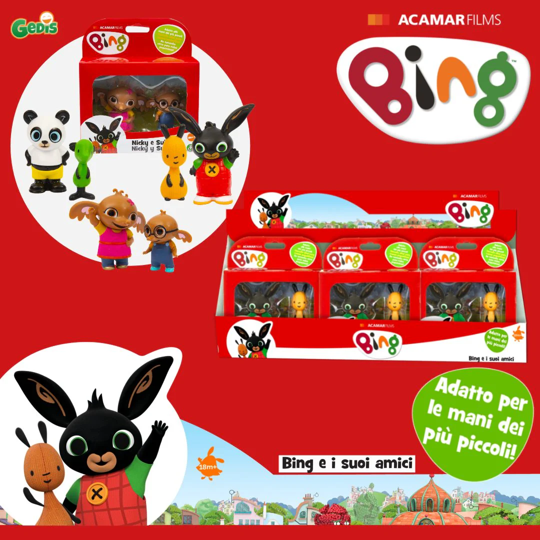 Set 2 Mini Personaggi Bing divertimento per i più piccoli 6 cm - Image 2