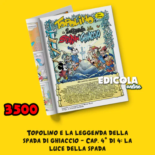 Set 4 Fumetti TOPOLINO e la SPADA di GHIACCIO Serie Completa 3497 3498 3499 3500 - Image 10