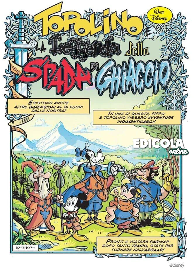 Set 4 Fumetti TOPOLINO e la SPADA di GHIACCIO Serie Completa 3497 3498 3499 3500 - Image 6