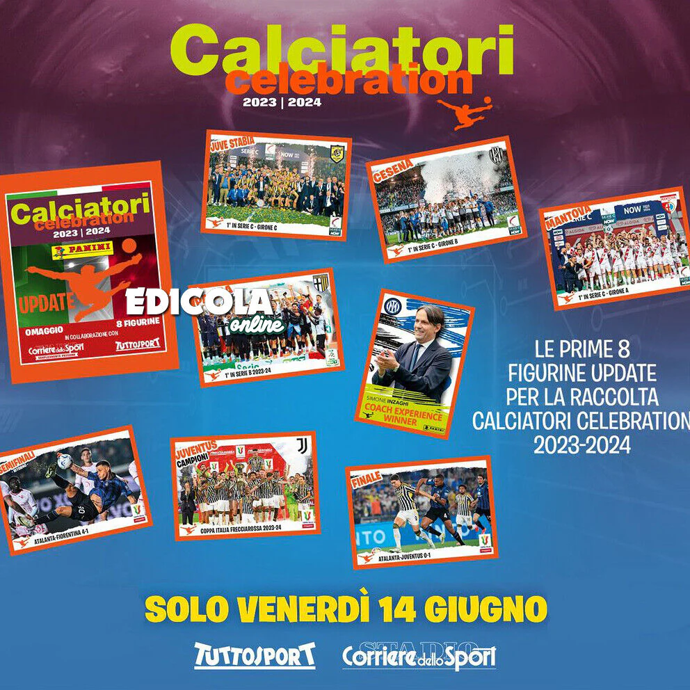 Set Album Completo di Calciatori CELEBRATION PANINI 2023-24 2024 Update Figurine - Image 2