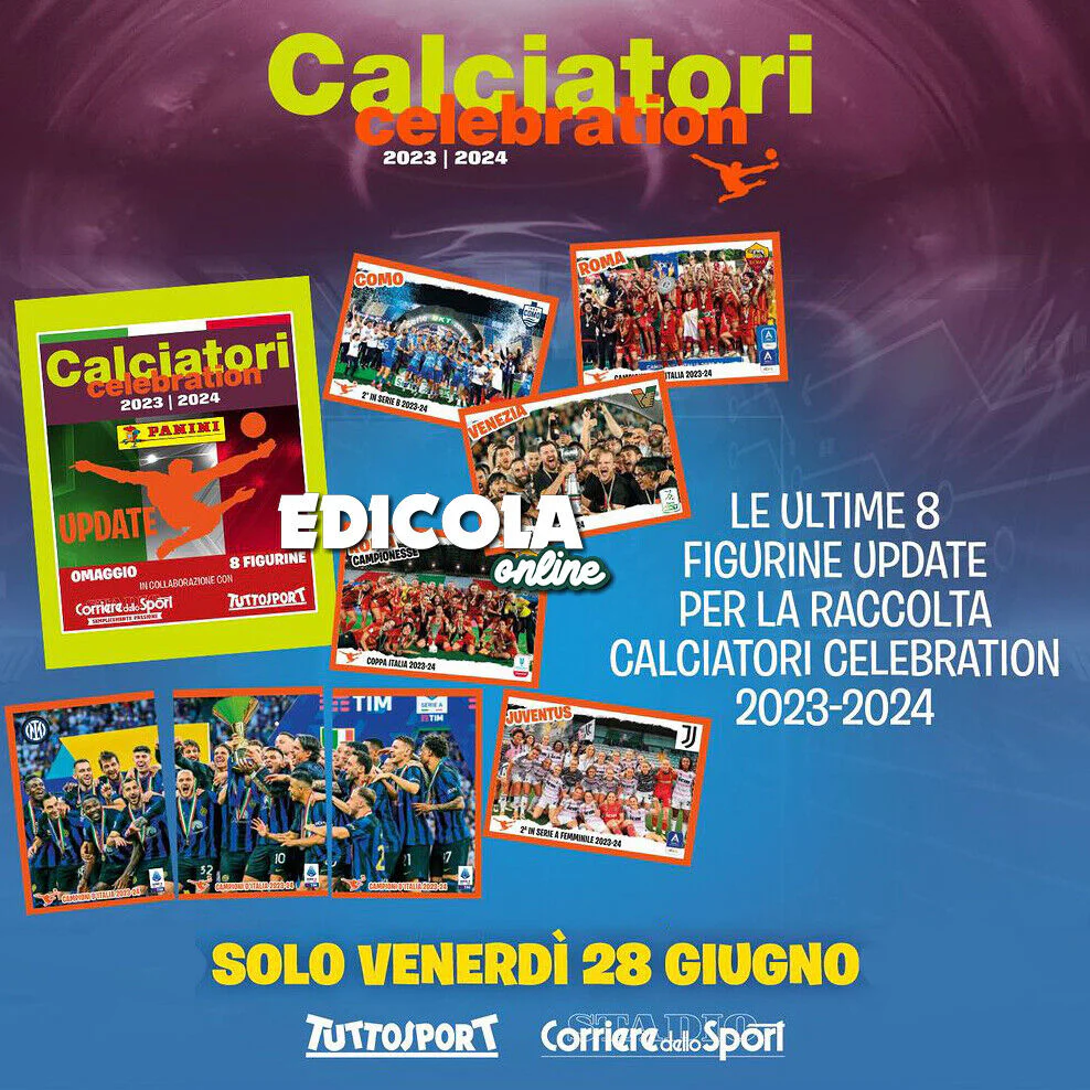 Set Album Completo di Calciatori CELEBRATION PANINI 2023-24 2024 Update Figurine - Image 3