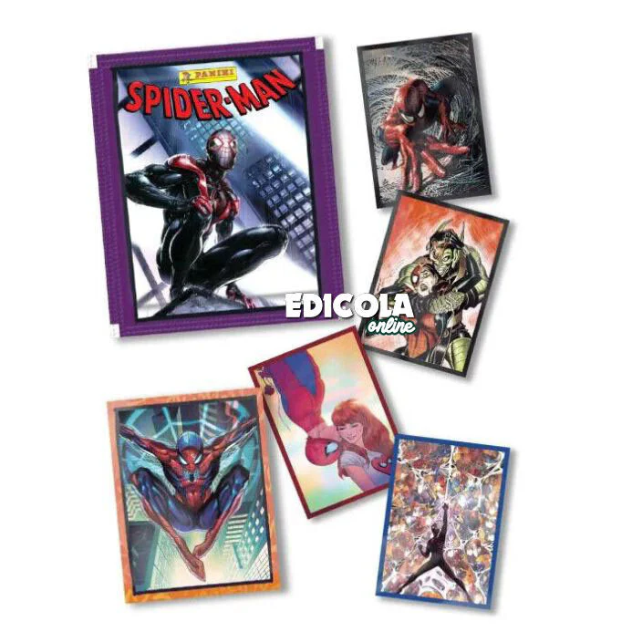 Set Album di SPIDER-MAN Spiderverse e Bustine di Figurine MARVEL Starter Pack - Image 2