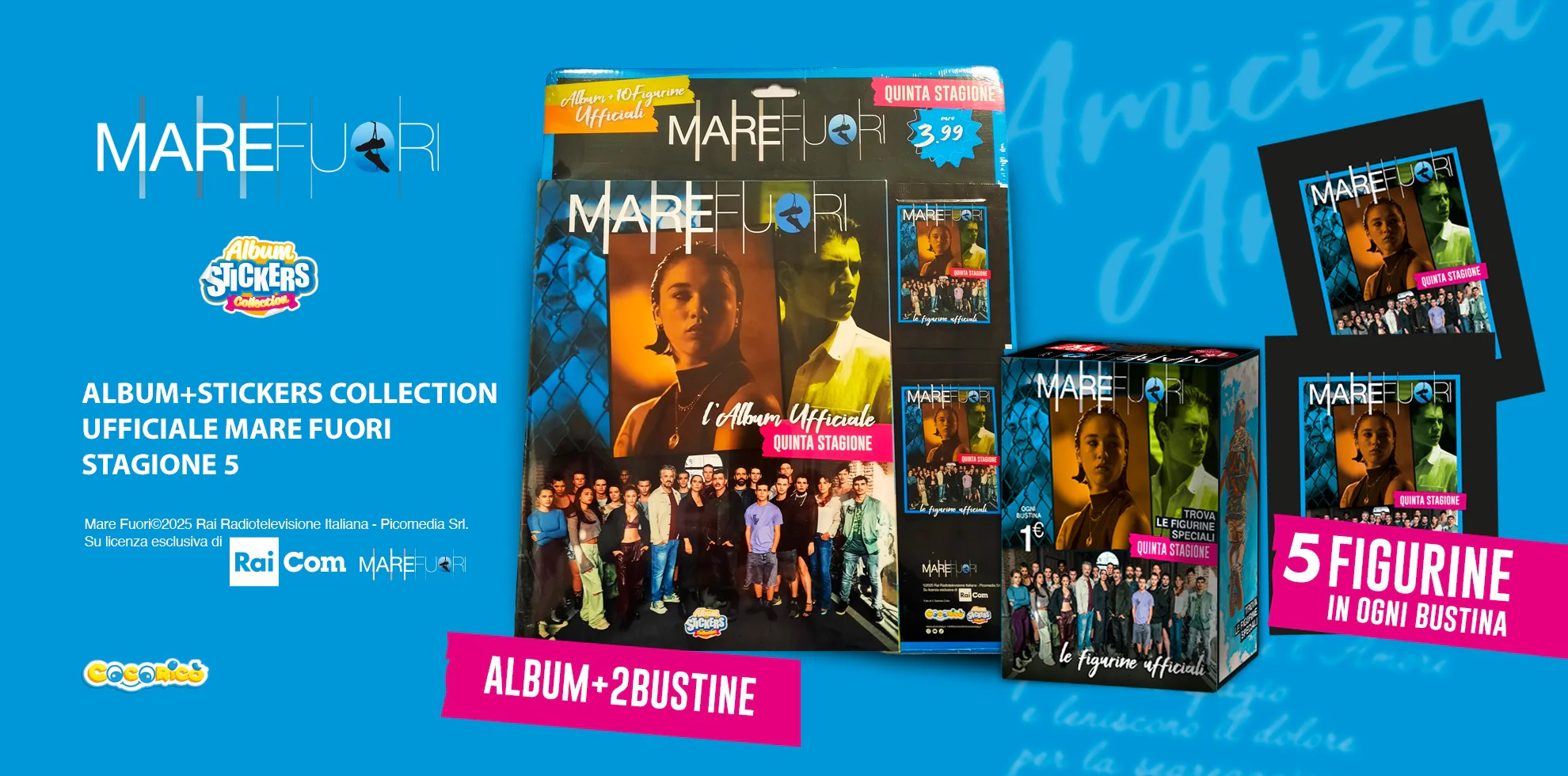 Set Album e/o Bustine di Figurine MARE FUORI Stagione 5 (2025) Sticker TV Serie Rai - Image 3