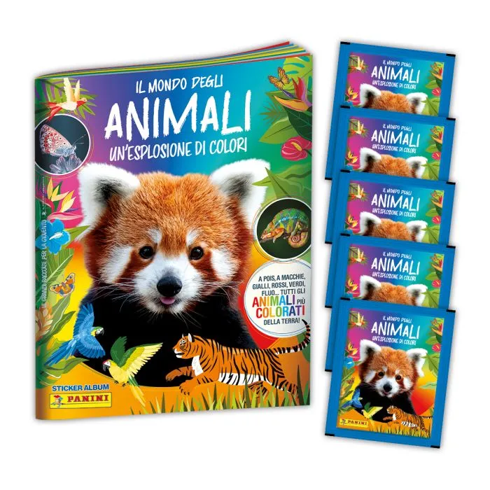 Set Album e/o Bustine di Figurine Panini Sticker Il mondo degli ANIMALI - Un'esplosione di colori - Image 2