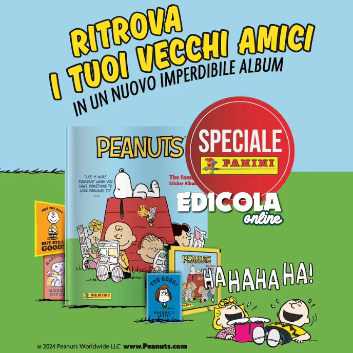 Set Album e/o Bustine di Figurine Sticker PEANUTS Snoopy Linus Charlie Brown