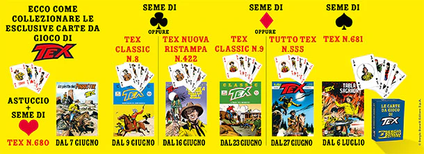 Set Completo Carte da Gioco TEX 4/4 Sigillato con Fumetti - Image 2
