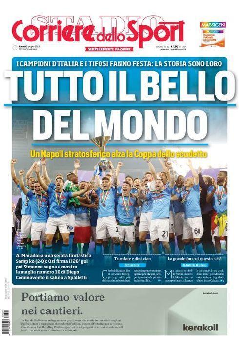 Set Giornali FESTA SCUDETTO NAPOLI Corriere dello Sport Gazzetta Mattino Tutto - Image 3