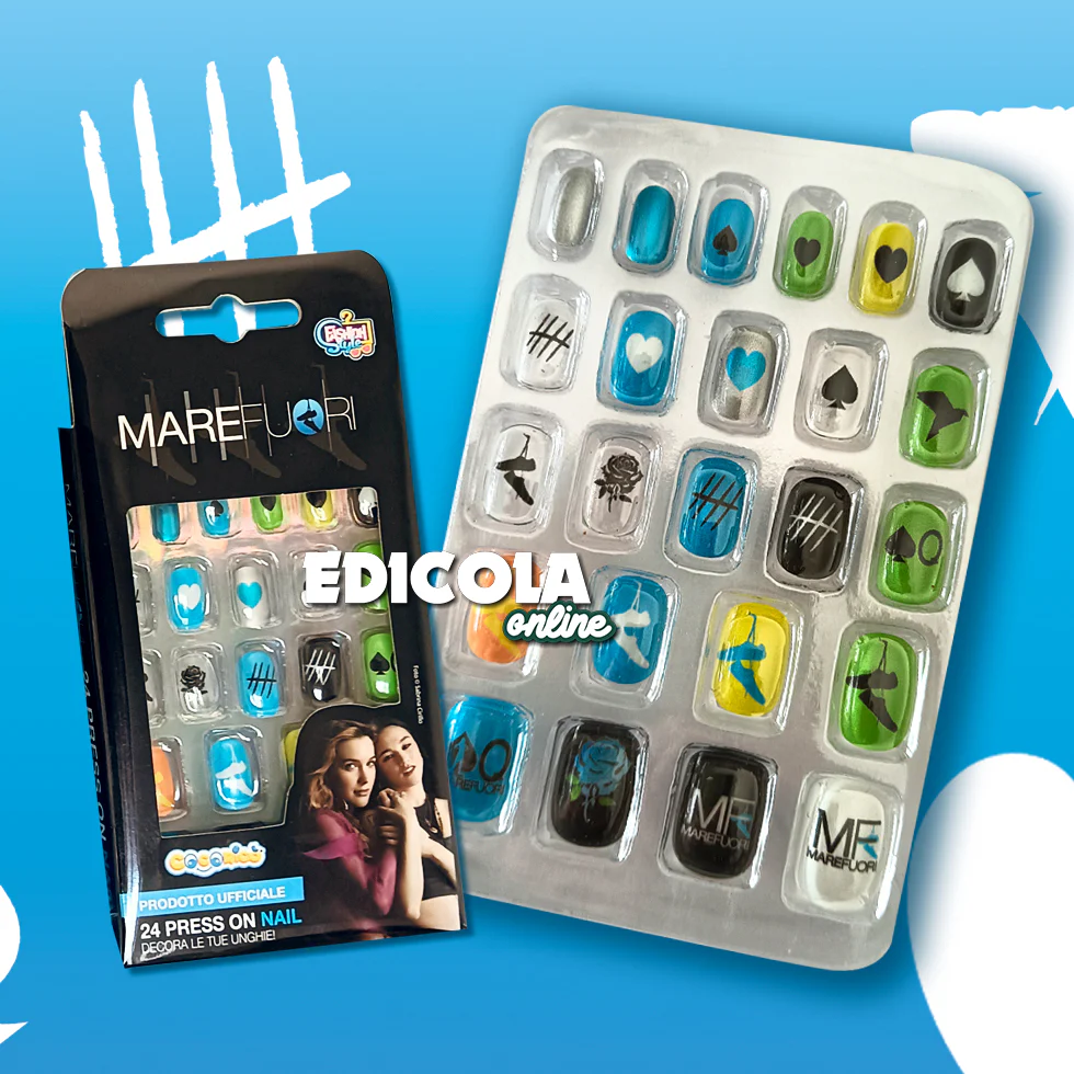 Set Unghie Finte Nail Art Adesive Mare Fuori Stagione 4 Look alla Moda - Image 3