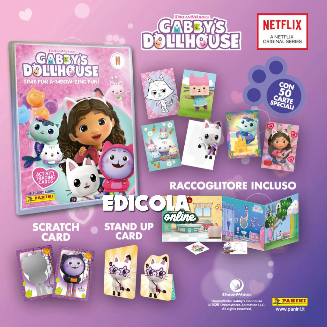 Set Raccoglitore e/o Bustine di Card "La Casa delle Bambole di Gabby" Panini