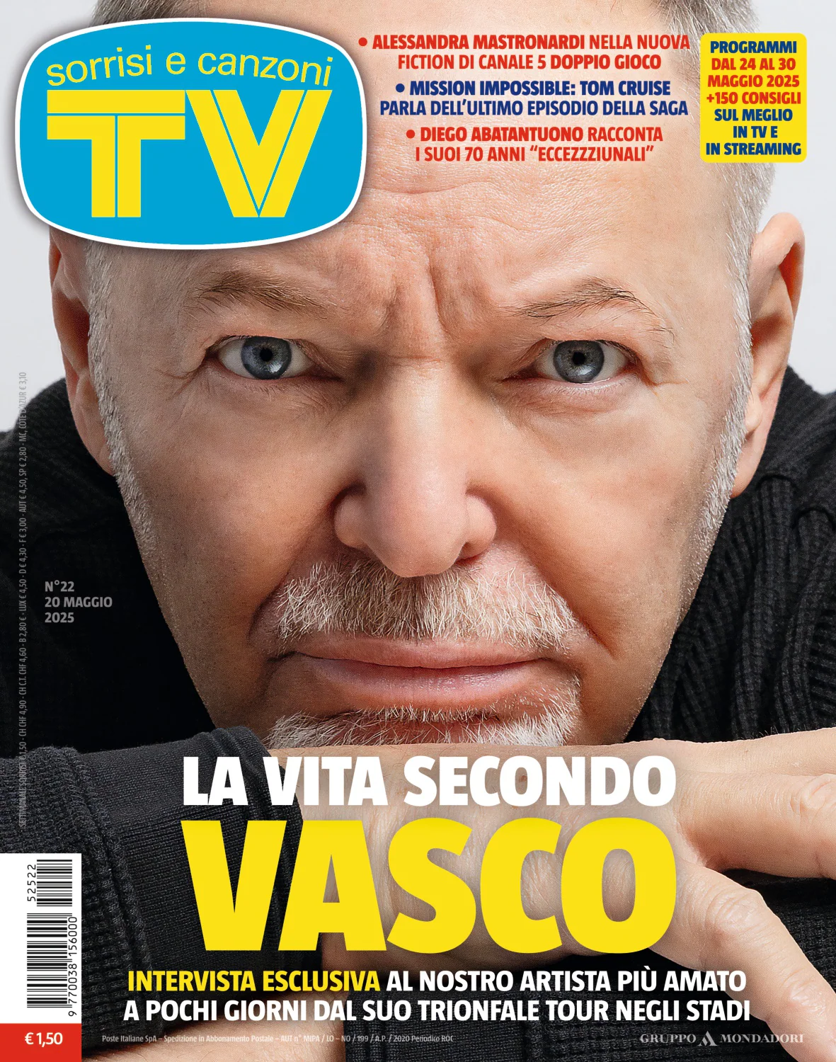 Tv Sorrisi e Canzoni n.22 - Copertina deidcata a Vasco Rossi
