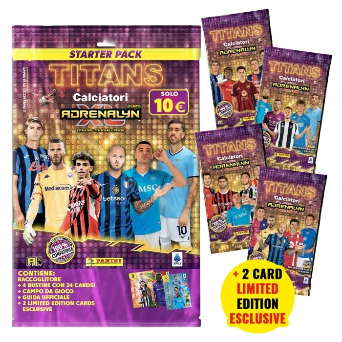 Starter pack di Calciatori Adrenalyn XL – Titans 2025 (Panini)