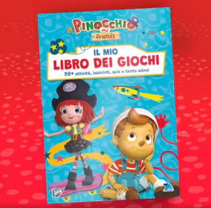 Telo Mare " PINOCCHIO & FRIENDS " 60x120 cm + Libro Giochi - Image 2