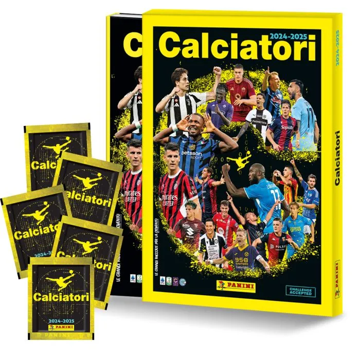 Cofanetto Album Cartonato + 5 Bustine Calciatori Panini 2024-2025