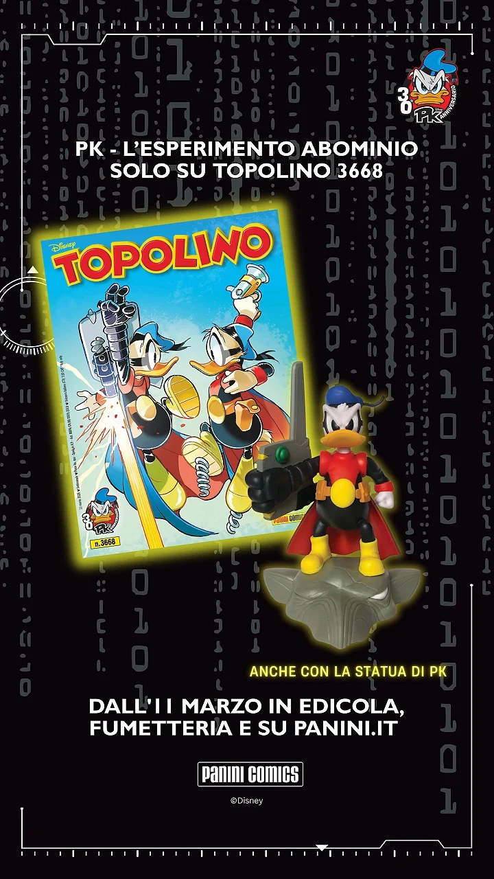 Topolino 3668 Con Statua di PK Paperinik Anniversario dei 30 anni di Pikappa PK30 - Image 3