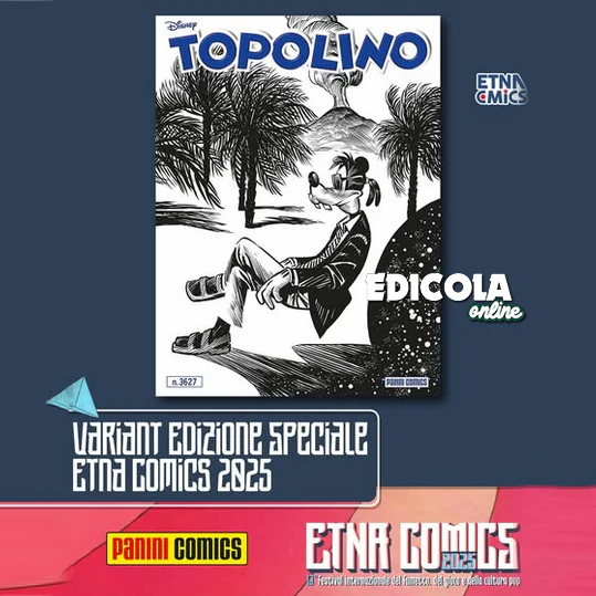 Topolino libretto n. 3627 - Variant Etna Comics 2025 (Franco Battiato)
