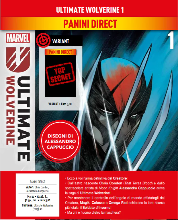 Ultimate Wolverine 1 - Regular e/o Variant Cover - Image 2